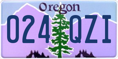 OR license plate 024QZI