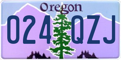 OR license plate 024QZJ