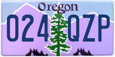 OR license plate 024QZP