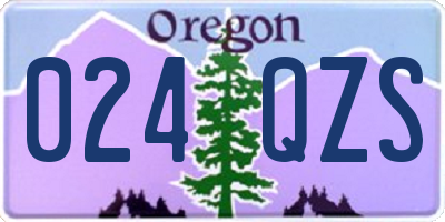 OR license plate 024QZS