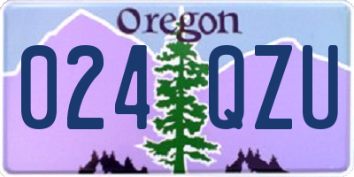 OR license plate 024QZU