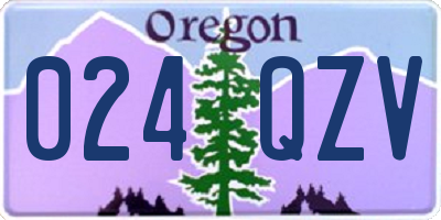 OR license plate 024QZV