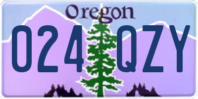 OR license plate 024QZY
