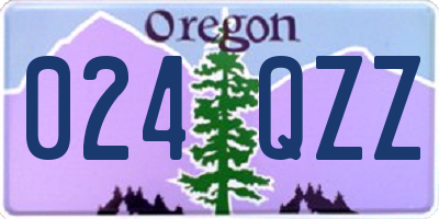 OR license plate 024QZZ