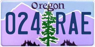 OR license plate 024RAE
