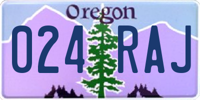 OR license plate 024RAJ