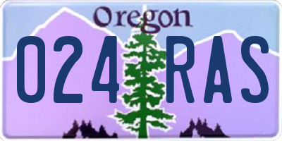 OR license plate 024RAS