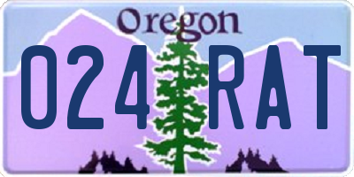 OR license plate 024RAT