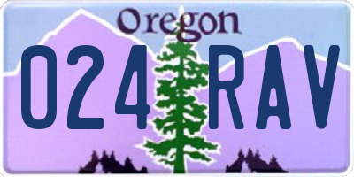 OR license plate 024RAV