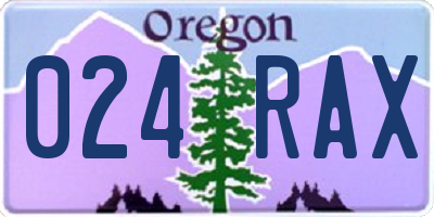 OR license plate 024RAX