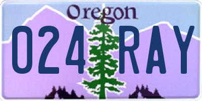 OR license plate 024RAY