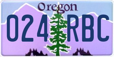 OR license plate 024RBC