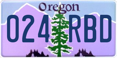 OR license plate 024RBD