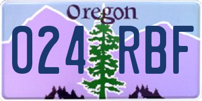 OR license plate 024RBF