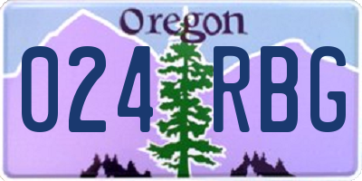 OR license plate 024RBG