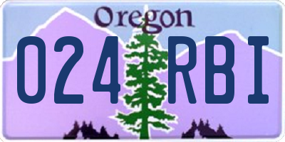 OR license plate 024RBI