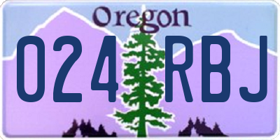 OR license plate 024RBJ
