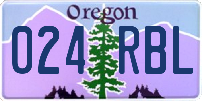 OR license plate 024RBL