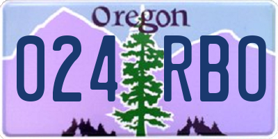 OR license plate 024RBO