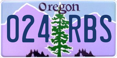 OR license plate 024RBS