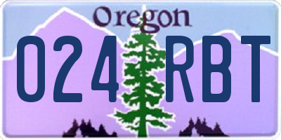 OR license plate 024RBT