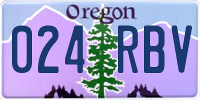OR license plate 024RBV