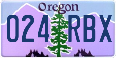 OR license plate 024RBX