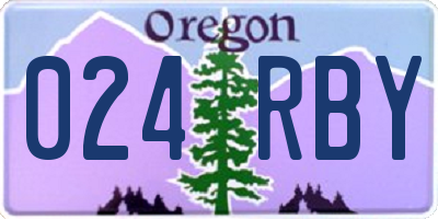 OR license plate 024RBY
