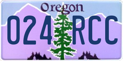 OR license plate 024RCC
