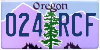 OR license plate 024RCF