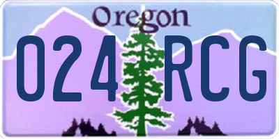 OR license plate 024RCG