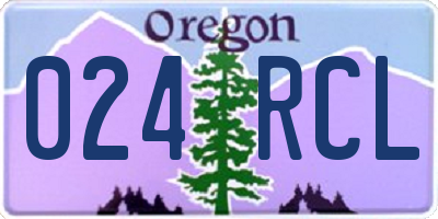 OR license plate 024RCL