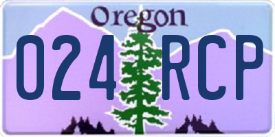 OR license plate 024RCP