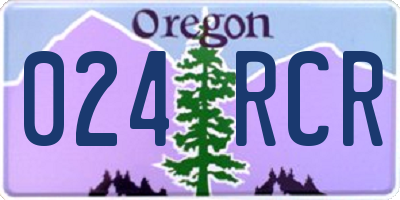 OR license plate 024RCR