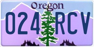 OR license plate 024RCV