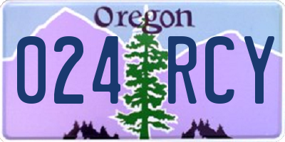 OR license plate 024RCY