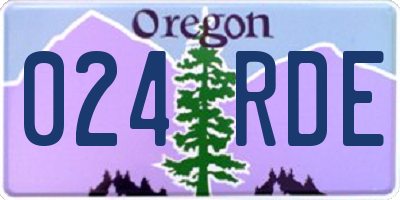 OR license plate 024RDE