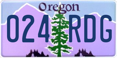 OR license plate 024RDG