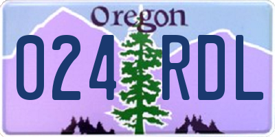 OR license plate 024RDL