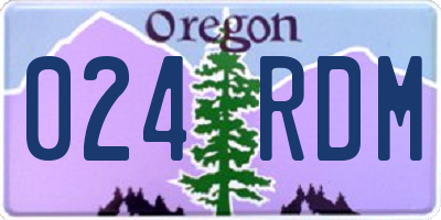 OR license plate 024RDM