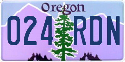 OR license plate 024RDN
