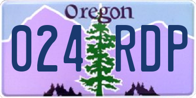OR license plate 024RDP