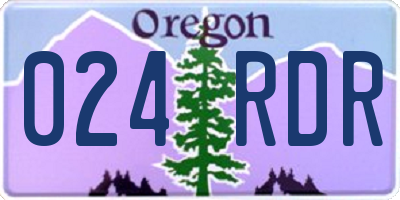 OR license plate 024RDR