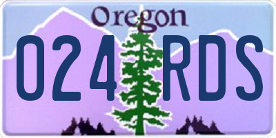 OR license plate 024RDS