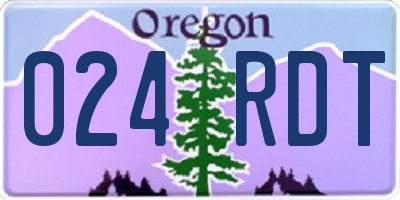 OR license plate 024RDT