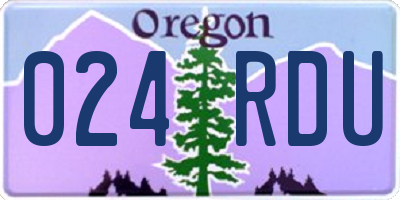 OR license plate 024RDU