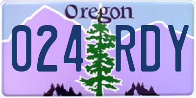 OR license plate 024RDY