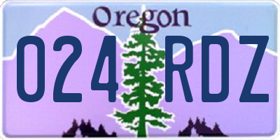 OR license plate 024RDZ