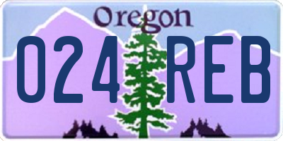 OR license plate 024REB