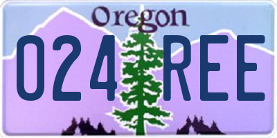 OR license plate 024REE